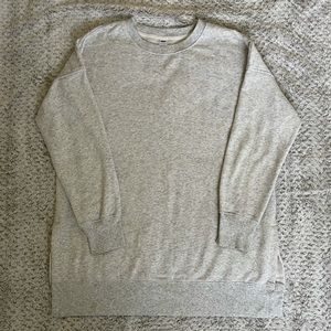 Old Navy heather grey longline sweatshirt,, size large